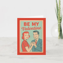 Be My Valentine Retro Greeting