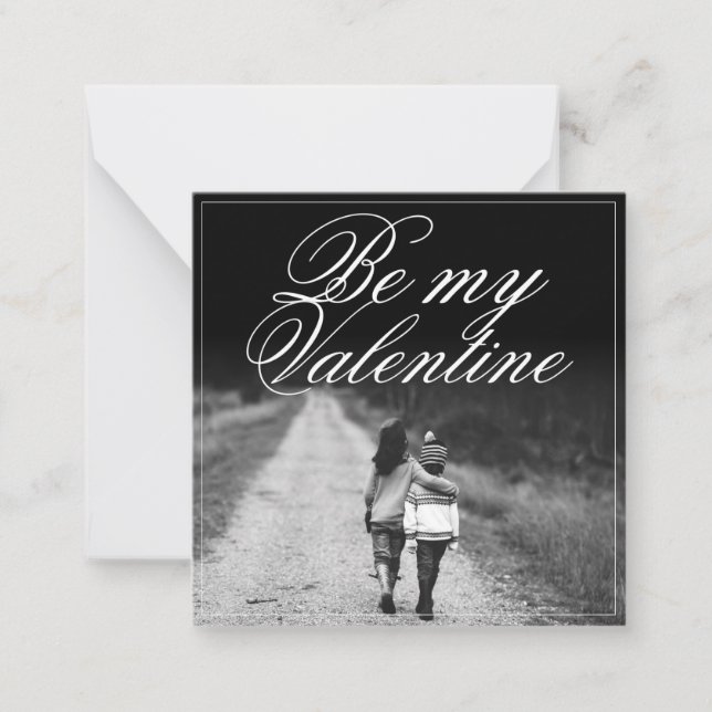 Be My Valentine  - Side by Side Card (Front)