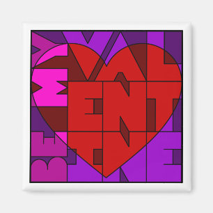 Be My Valentine Square Magnet