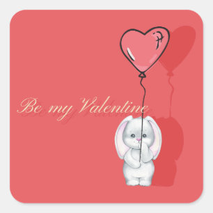 Be My Valentine Square Sticker