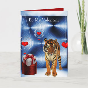 Be My Valentine Tiger Holiday Card