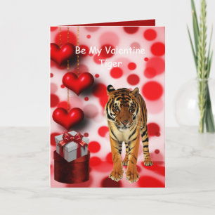 Be My Valentine Tiger Holiday Card
