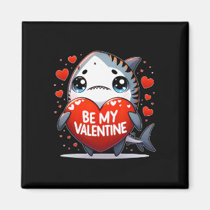 Be My Valentine Tiger Shark Heart Magnet