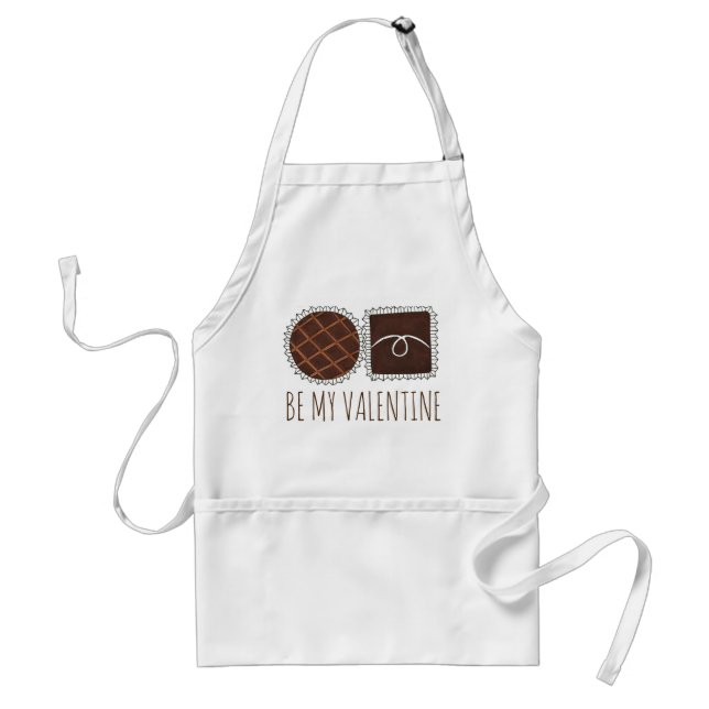 Be My Valentine Valentine's Chocolate Bonbon Candy Standard Apron (Front)