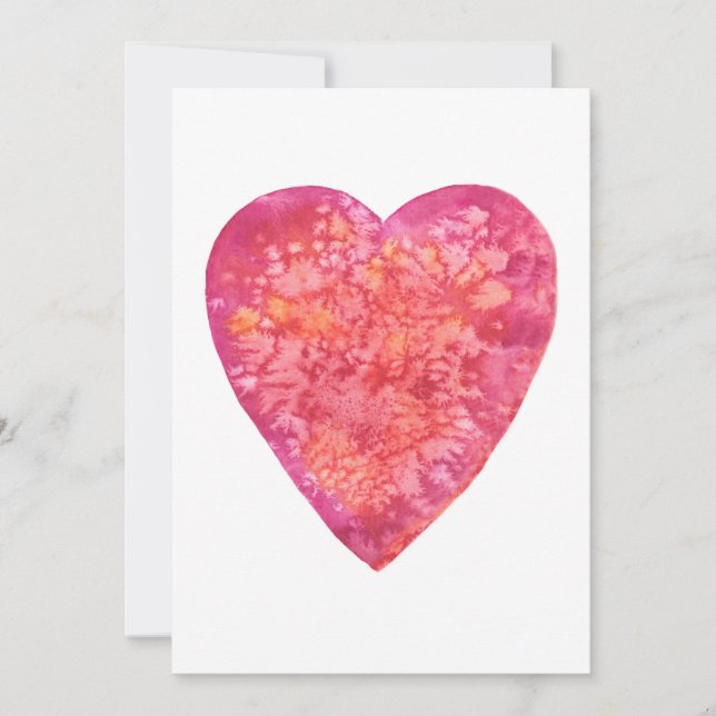 BE MY VALENTINE - watercolor painting Holiday Card (Front)