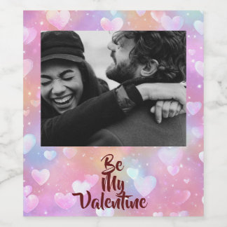 Be My Valentine Wine Label — Upload Your Photo