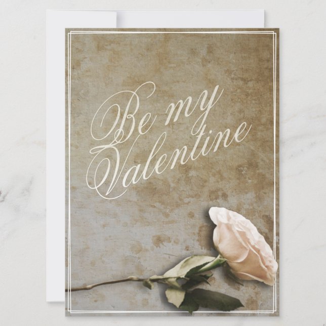 Be my Valentine with Rose (Front)