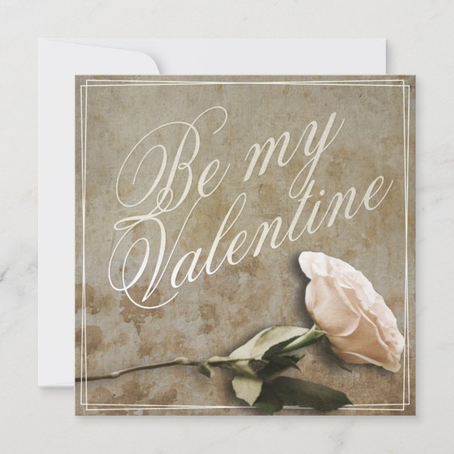 Be my Valentine with Rose (Front)