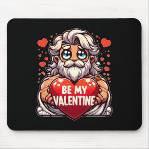 Be My Valentine Zeus Greek Mythology Heart Mouse Mat