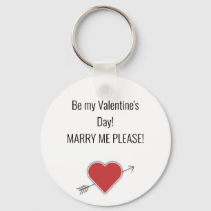 Be my Valentine's Day! MARRY ME PLEASE! Keychain