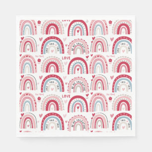 Be My Valentines Day Rainbow  Napkin