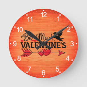 Be My Valentine's Round Clock