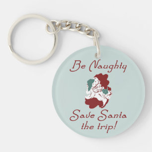 Be Naughty Santa Key Ring