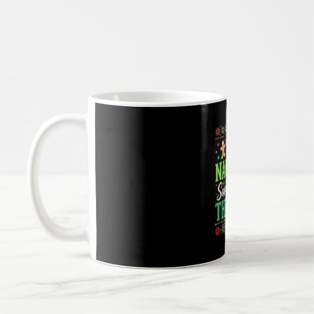 Be Naughty Save Santa Funny Christmas SVG Coffee Mug (Left)