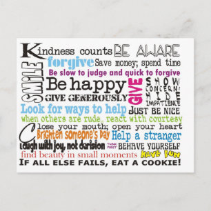 Be Nice, Etc. Postcard