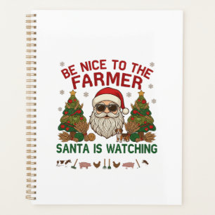 Be Nice Farmer Santa Christmas Farm Animals Planner