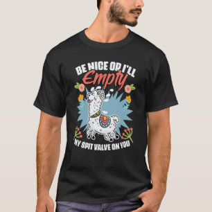 Be Nice Floral Llama Humour For A Flower Animal T-Shirt