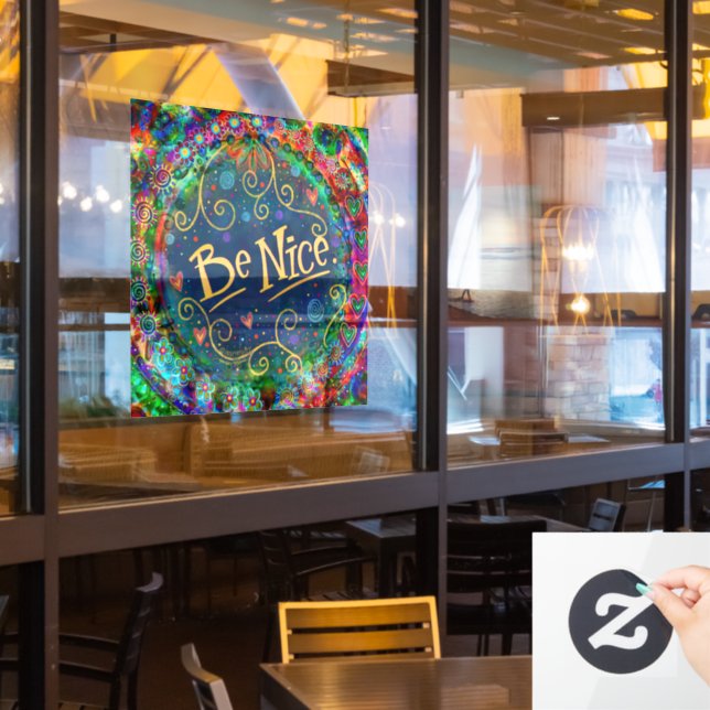 Be Nice “Inspirivity” Window Cling (Restaurant Window)