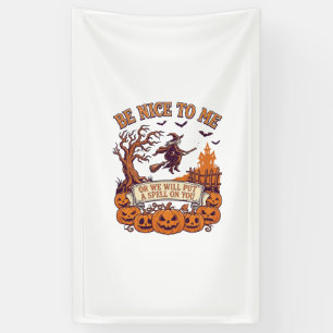 Be Nice Me Halloween Witch Broom Pumpkins_1 Banner