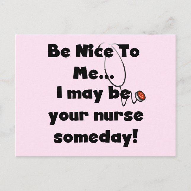 Be Nice Nurse Tshirts and Gifts Postcard (Front)