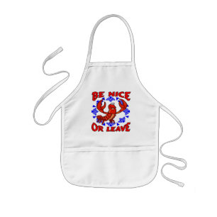 Be Nice or Leave Crawfish Kids Apron