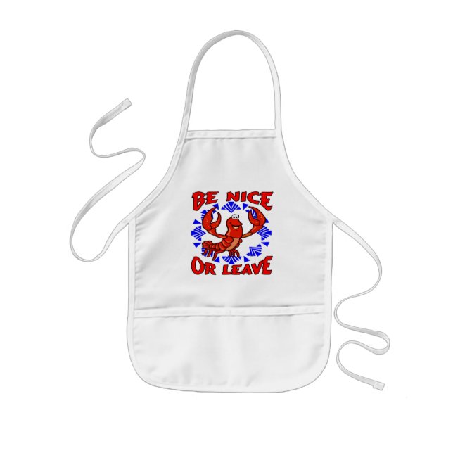 Be Nice or Leave Crawfish Kids Apron (Front)