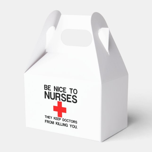 BE NICE TO NURSES FAVOUR BOX (Front Side)