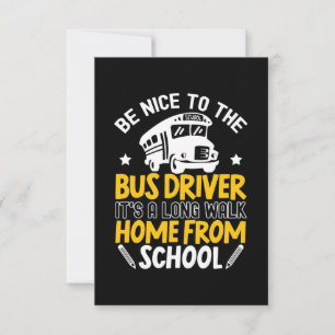 Be Nice To The Bus Driver RSVP Card