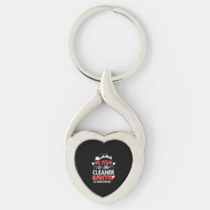 Be Nice To The Cleaner Santa Is Watching T-Shirt Key Ring