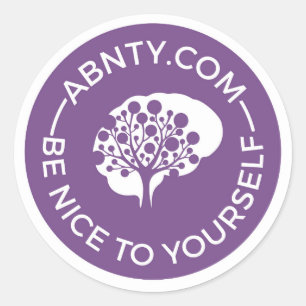Be Nice To Yourself - ANBTY.COM Purple Classic Round Sticker
