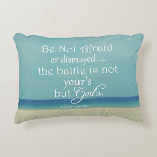 Be Not Afraid Bible Verse Decorative Cushion