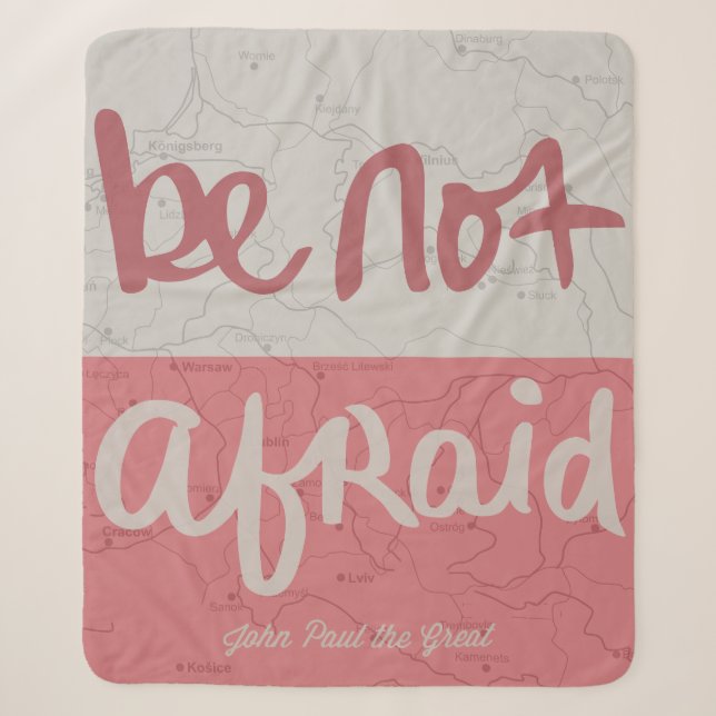 Be not afraid sherpa blanket (Front)