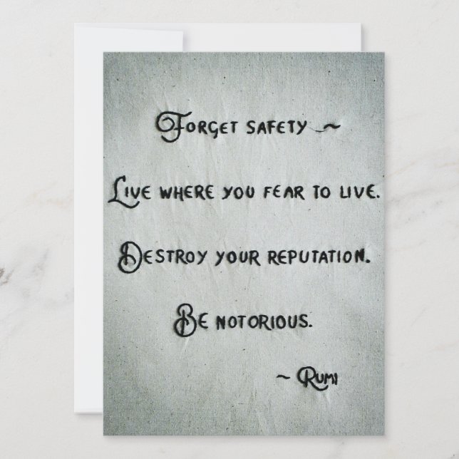 Be Notorious - Rumi Greeting Card (Front)