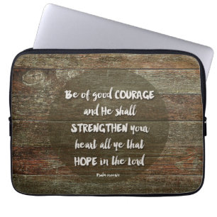 Be of Good Courage - Psalm 31:24 Mouse Pad Laptop Sleeve