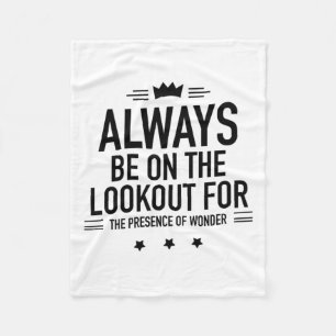 Be on lookout black fleece blanket