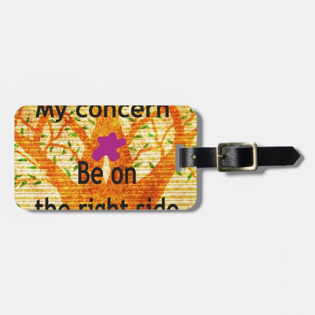 Be on the right side luggage tag (Front Horizontal)