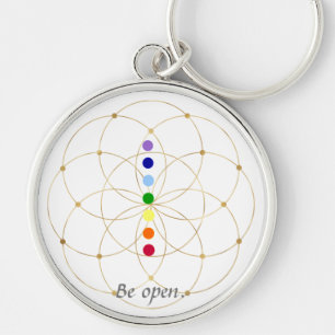 Be Open Chakra & Seeds of Life  Key Ring