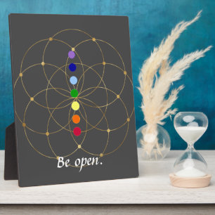 Be Open Chakra & Seeds of Life Plaque