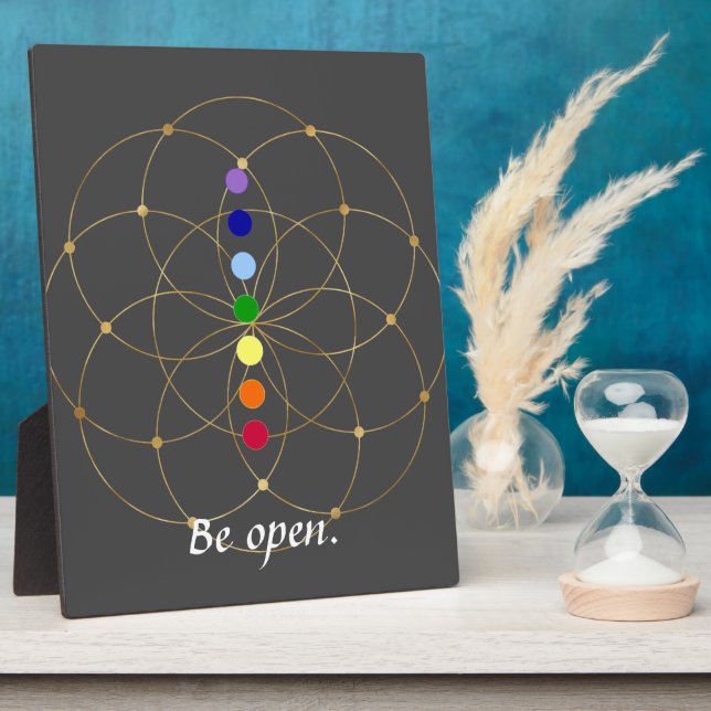 Be Open Chakra & Seeds of Life Plaque (Side)