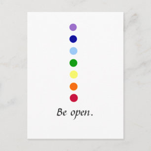 Be Open - Simple Chakra Design Postcard