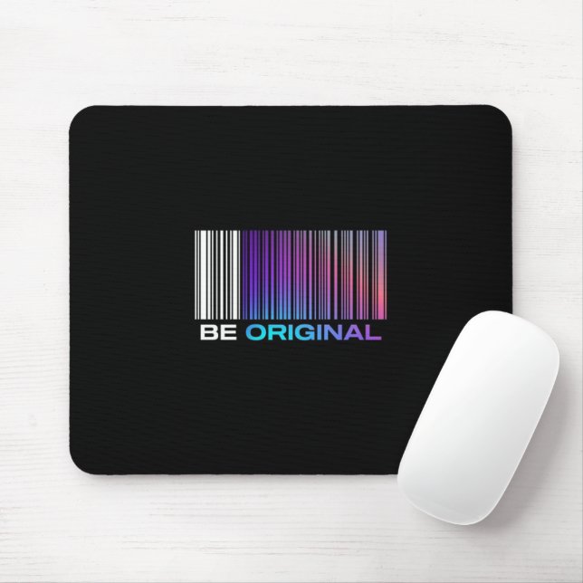Be Original – Holographic Barcode-Inspired Mouse Mat (With Mouse)