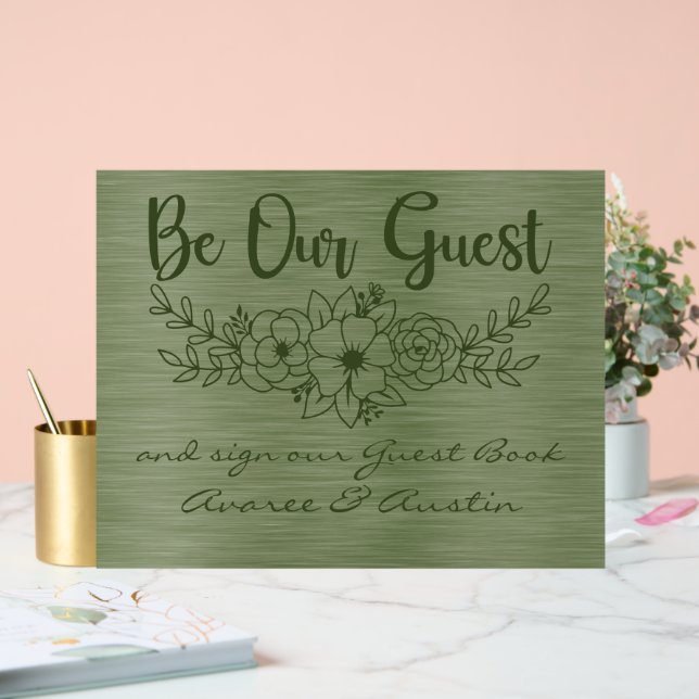 Be Our Guest and Sign Our Guestbook Green Wedding (Wedding)