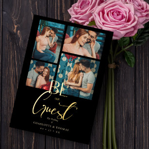 Be our Guest Black Fancy Collage Wedding 4 Photos