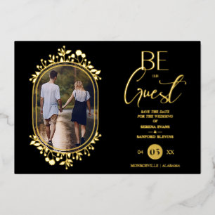 Be our Guest Black Wedding Fancy Frame Flowers