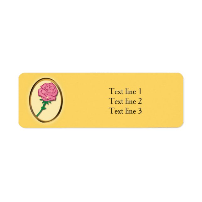 Be Our Guest Pink Rose Yellow Elegant Party (Front)