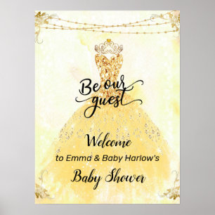 Be our Guest Princess Baby Shower Welcome Sign