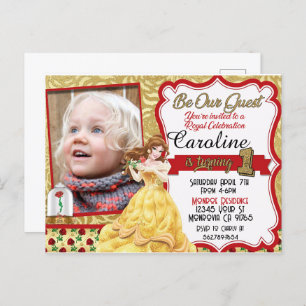 Be our Guest Princess First Birthday Invitation