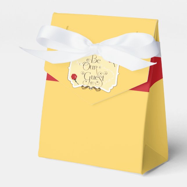 BE OUR GUEST Red Rose Birthday Party Favour Boxes (Front Side)
