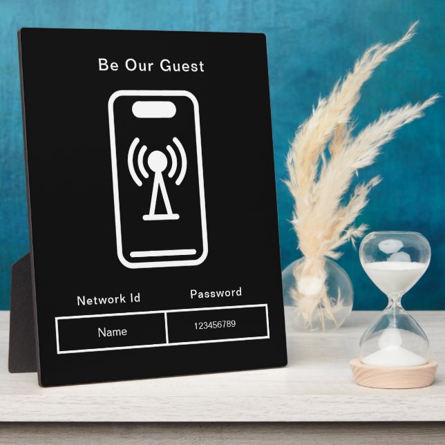 Be Our Guest Wedding WIFI Information Password  Plaque (Side)