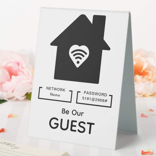Be Our Guest WIFI information Password Home Decor (In SItu (Wedding))